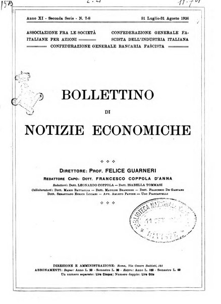 Bollettino di notizie economiche