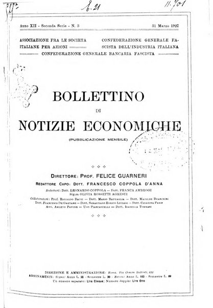 Bollettino di notizie economiche