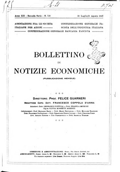 Bollettino di notizie economiche