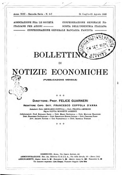 Bollettino di notizie economiche