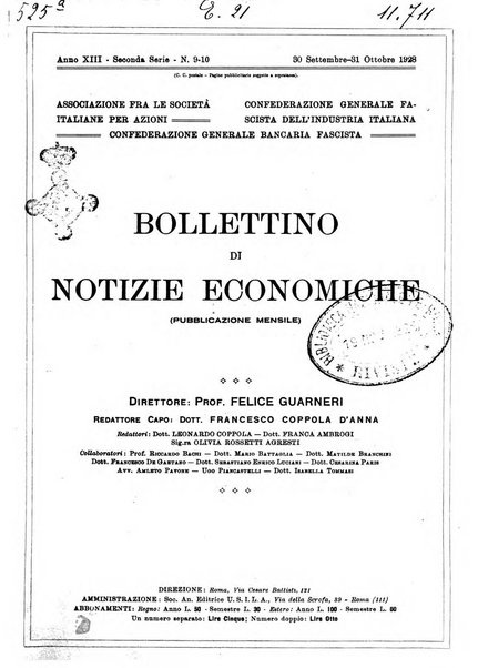 Bollettino di notizie economiche