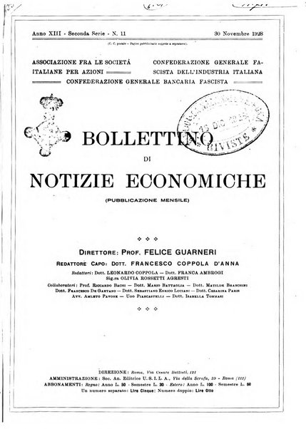 Bollettino di notizie economiche