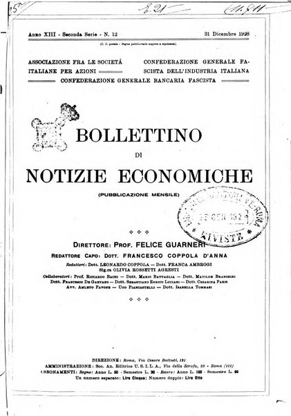 Bollettino di notizie economiche