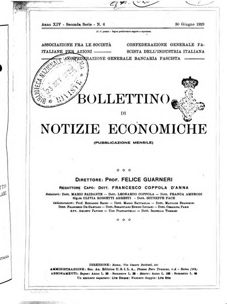 Bollettino di notizie economiche