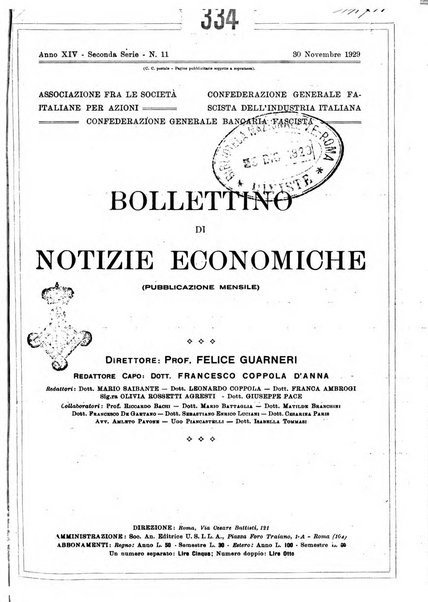 Bollettino di notizie economiche