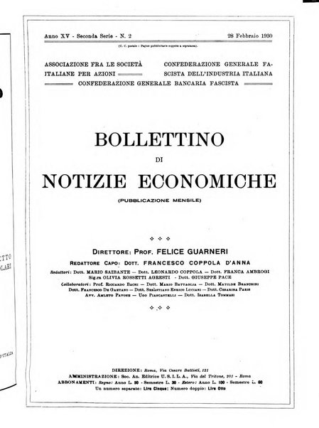 Bollettino di notizie economiche