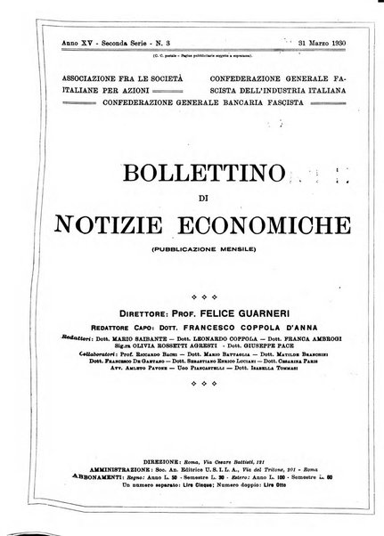 Bollettino di notizie economiche