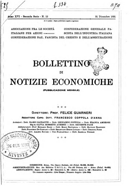 Bollettino di notizie economiche