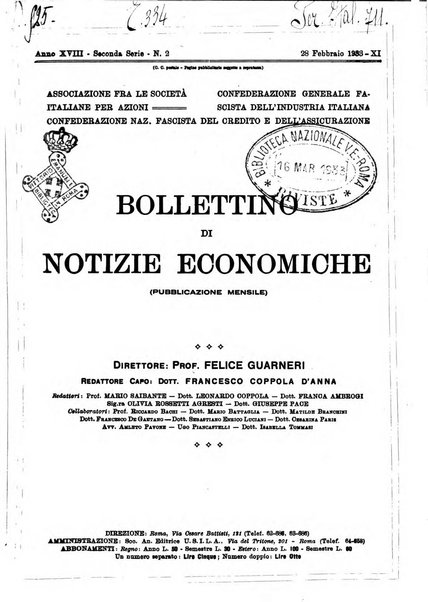 Bollettino di notizie economiche