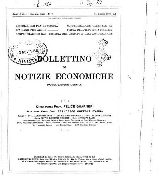 Bollettino di notizie economiche