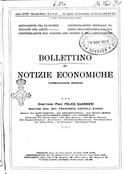 Bollettino di notizie economiche