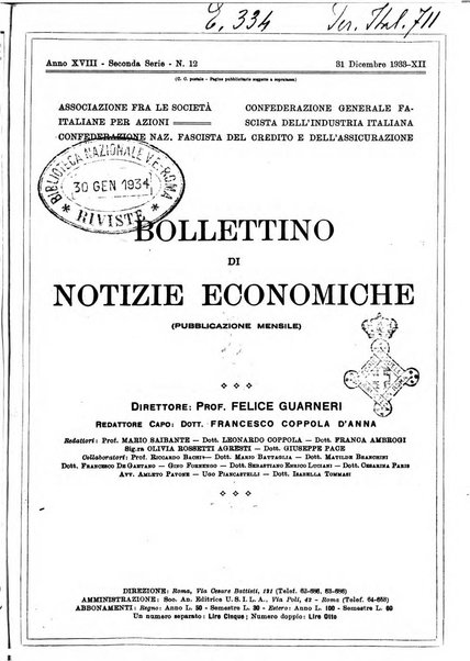 Bollettino di notizie economiche