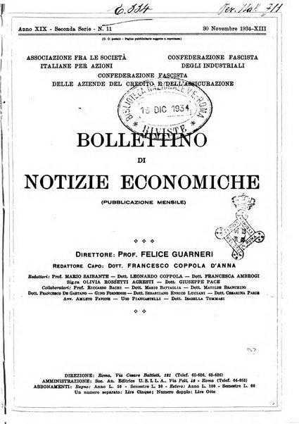 Bollettino di notizie economiche