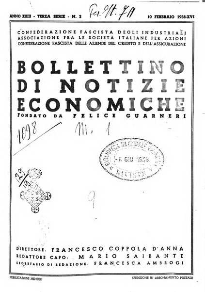 Bollettino di notizie economiche