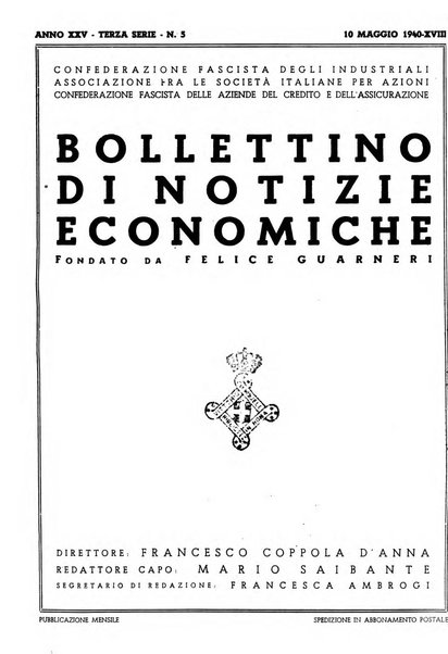 Bollettino di notizie economiche