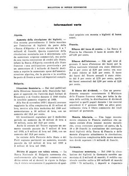 Bollettino di notizie economiche