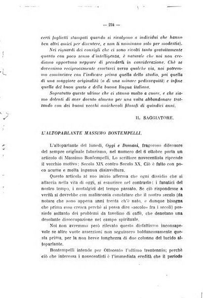 Il saggiatore pubblicazione di critica e di filosofia