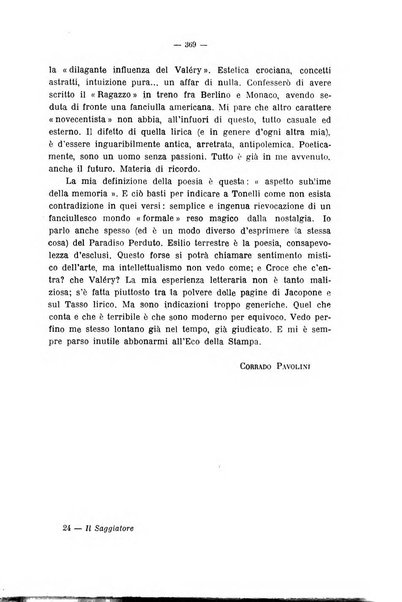 Il saggiatore pubblicazione di critica e di filosofia