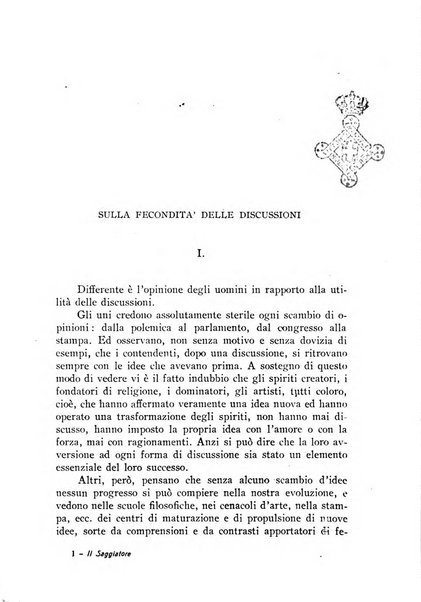 Il saggiatore pubblicazione di critica e di filosofia