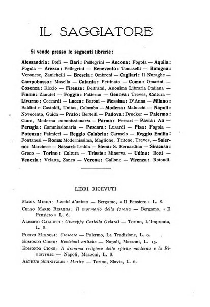 Il saggiatore pubblicazione di critica e di filosofia