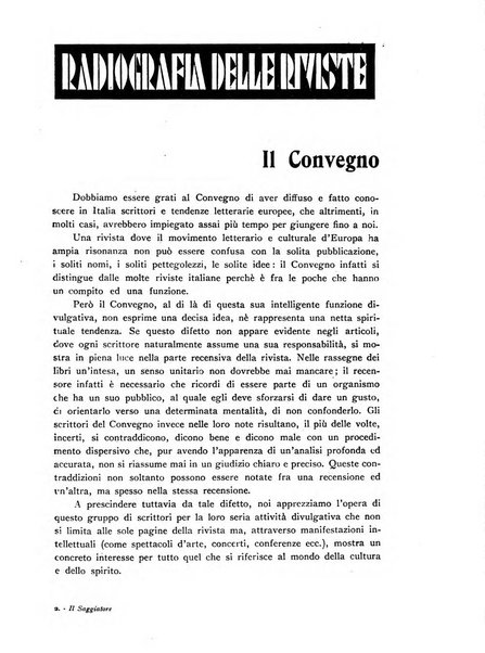 Il saggiatore pubblicazione di critica e di filosofia