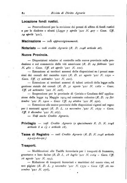 Rivista di diritto agrario organo dell'Osservatorio italiano di diritto agrario