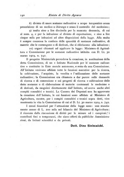 Rivista di diritto agrario organo dell'Osservatorio italiano di diritto agrario