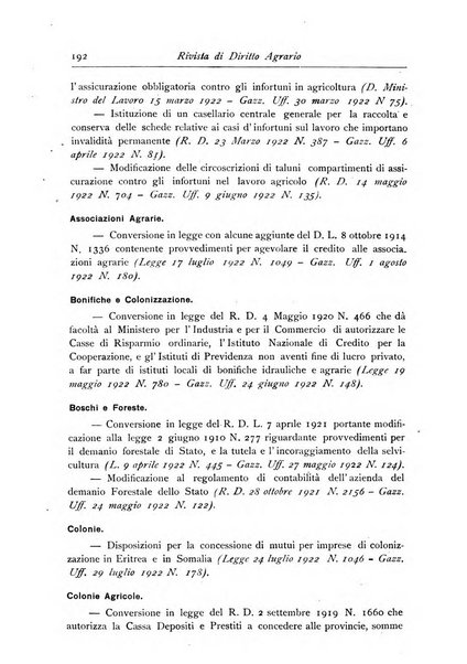 Rivista di diritto agrario organo dell'Osservatorio italiano di diritto agrario