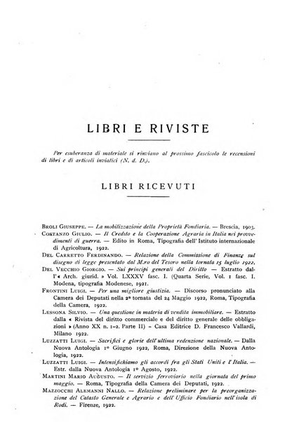 Rivista di diritto agrario organo dell'Osservatorio italiano di diritto agrario