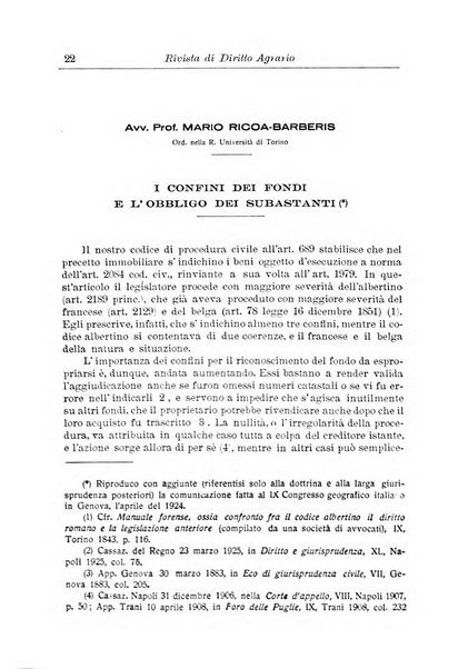 Rivista di diritto agrario organo dell'Osservatorio italiano di diritto agrario