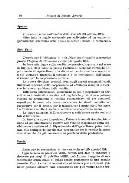 Rivista di diritto agrario organo dell'Osservatorio italiano di diritto agrario