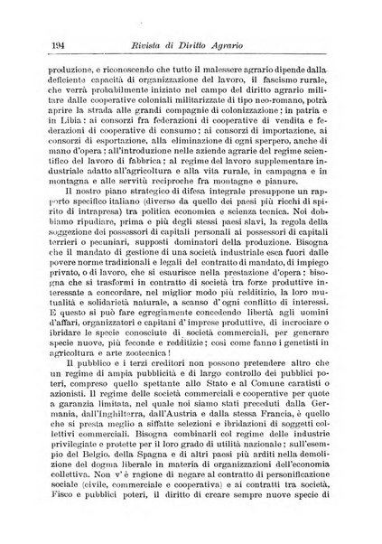 Rivista di diritto agrario organo dell'Osservatorio italiano di diritto agrario