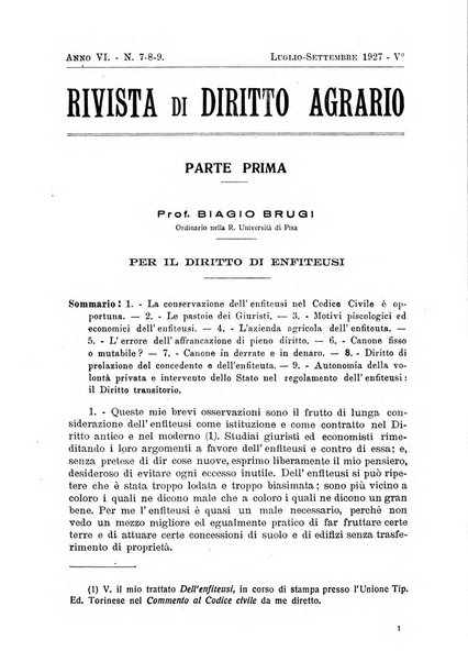 Rivista di diritto agrario organo dell'Osservatorio italiano di diritto agrario