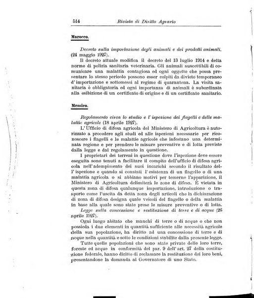 Rivista di diritto agrario organo dell'Osservatorio italiano di diritto agrario