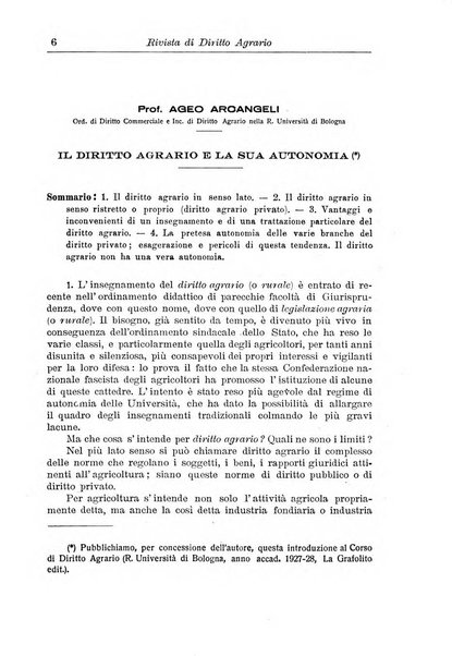 Rivista di diritto agrario organo dell'Osservatorio italiano di diritto agrario