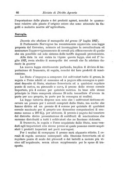 Rivista di diritto agrario organo dell'Osservatorio italiano di diritto agrario