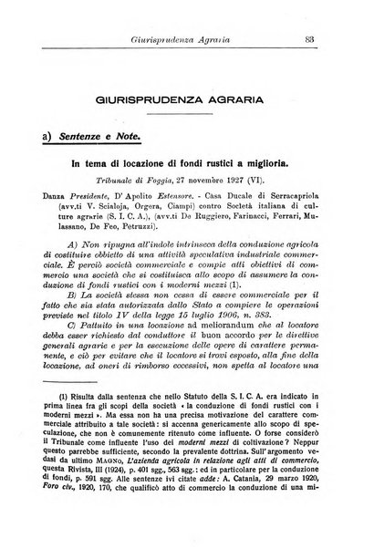 Rivista di diritto agrario organo dell'Osservatorio italiano di diritto agrario