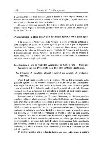 Rivista di diritto agrario organo dell'Osservatorio italiano di diritto agrario