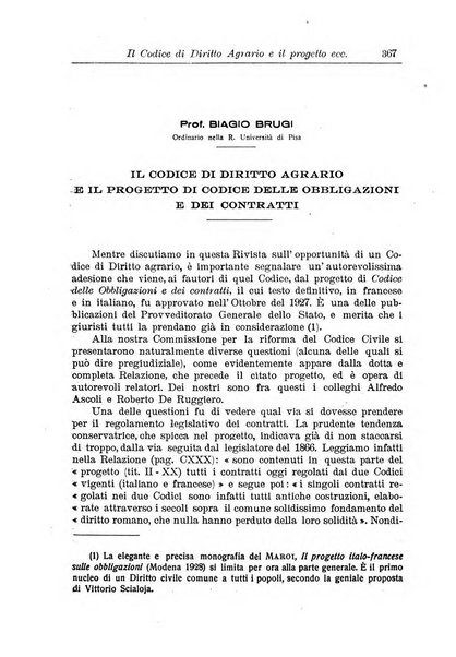 Rivista di diritto agrario organo dell'Osservatorio italiano di diritto agrario