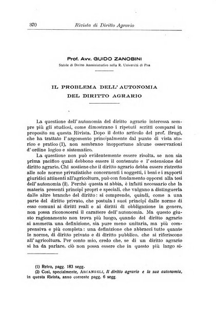 Rivista di diritto agrario organo dell'Osservatorio italiano di diritto agrario