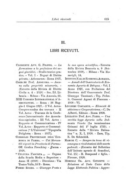 Rivista di diritto agrario organo dell'Osservatorio italiano di diritto agrario