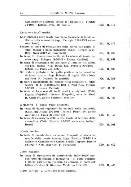 Rivista di diritto agrario organo dell'Osservatorio italiano di diritto agrario