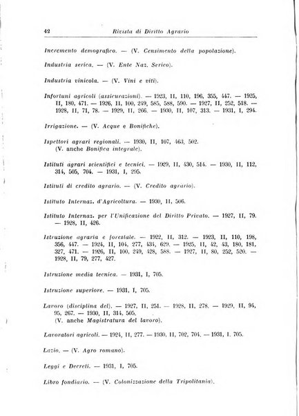 Rivista di diritto agrario organo dell'Osservatorio italiano di diritto agrario