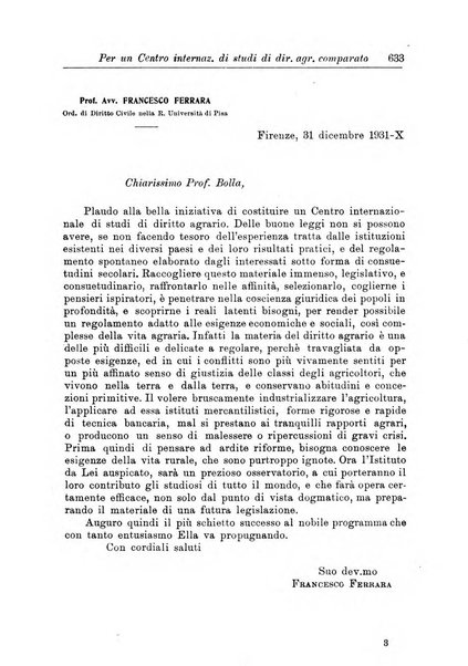 Rivista di diritto agrario organo dell'Osservatorio italiano di diritto agrario