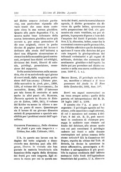 Rivista di diritto agrario organo dell'Osservatorio italiano di diritto agrario