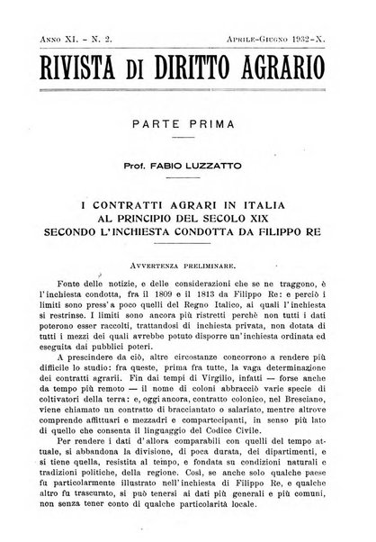 Rivista di diritto agrario organo dell'Osservatorio italiano di diritto agrario