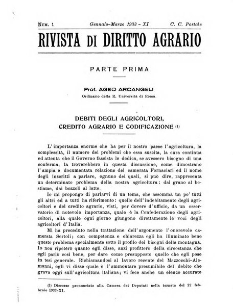 Rivista di diritto agrario organo dell'Osservatorio italiano di diritto agrario