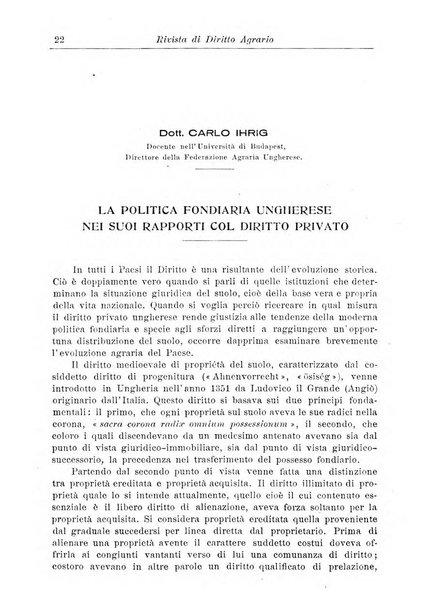 Rivista di diritto agrario organo dell'Osservatorio italiano di diritto agrario