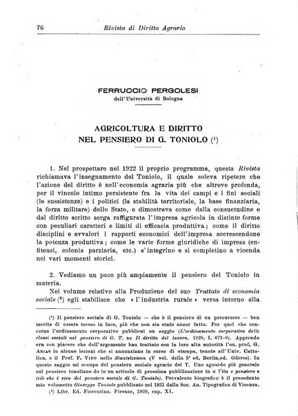 Rivista di diritto agrario organo dell'Osservatorio italiano di diritto agrario