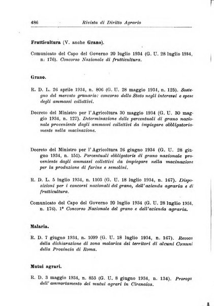 Rivista di diritto agrario organo dell'Osservatorio italiano di diritto agrario